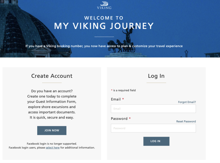 viking journey log in